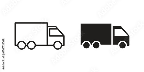 Delivery van icons simple design. Vector illustration for web ui