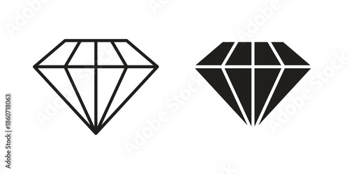 Diamond icons simple design. Vector illustration for web ui