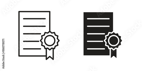 Diploma icons simple design. Vector illustration for web ui