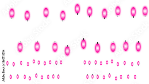 Pink light bulb glow effect icon isolated transparent background, editable vector artwork ai illustration file, creative idea symbol, neon energy lighting concept, minimal design3D