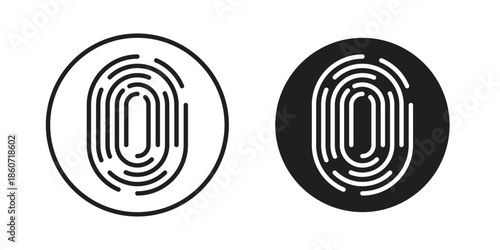 Fingerprint icons simple design. Vector illustration for web ui