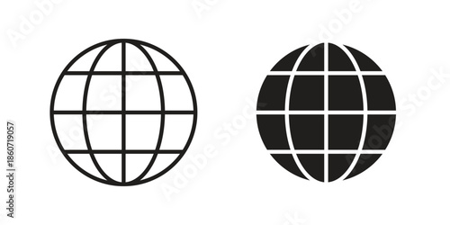 Globe icons simple design. Vector illustration for web ui