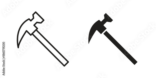 Hammer icons simple design. Vector illustration for web ui