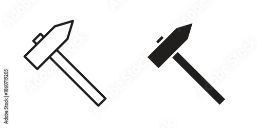 Hammer icons simple design. Vector illustration for web ui