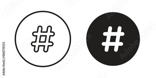 Hashtag icons simple design. Vector illustration for web ui