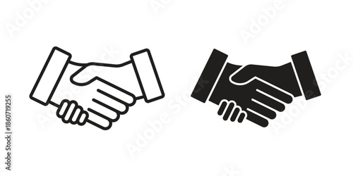 Handshake icons simple design. Vector illustration for web ui