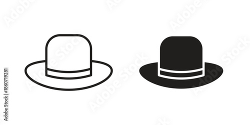 Hat icons simple design. Vector illustration for web ui