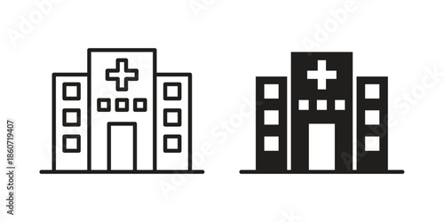 Hospital icons simple design. Vector illustration for web ui