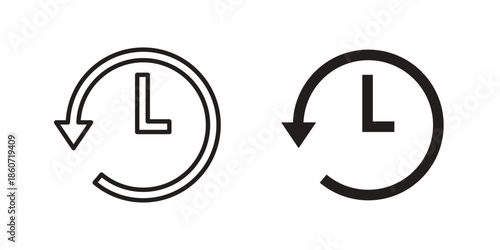 History icons simple design. Vector illustration for web ui