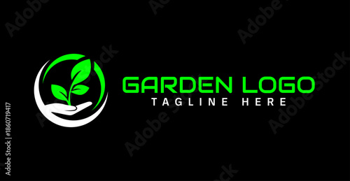 Garden Landscaping Logo – Editable Vector Design