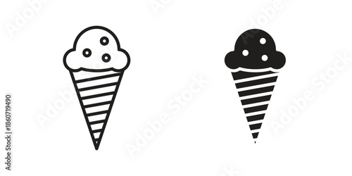 Ice cream icons simple design. Vector illustration for web ui