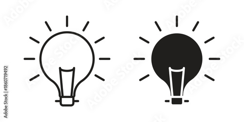 Idea icons simple design. Vector illustration for web ui