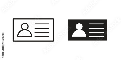 Identity card icons simple design. Vector illustration for web ui