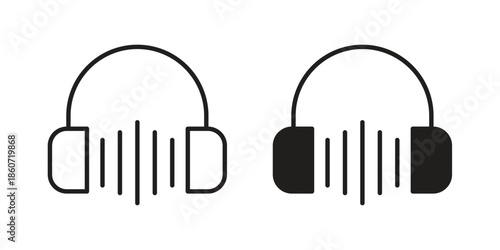 Listening icons simple design. Vector illustration for web ui