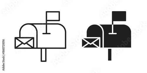 Mailbox icons simple design. Vector illustration for web ui