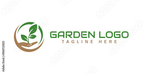 Garden Landscaping Logo – Editable Vector Design