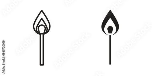 Matches icons simple design. Vector illustration for web ui