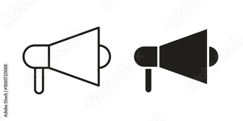 Megaphone icons simple design. Vector illustration for web ui
