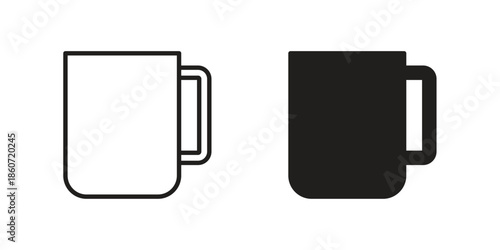 Mug icons simple design. Vector illustration for web ui