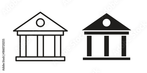 Museum icons simple design. Vector illustration for web ui