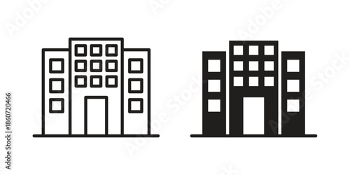 Office buildings icons simple design. Vector illustration for web ui