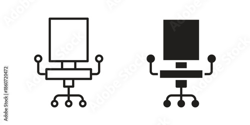 Office chair icons simple design. Vector illustration for web ui