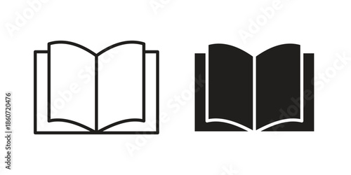 open book icons simple design. Vector illustration for web ui