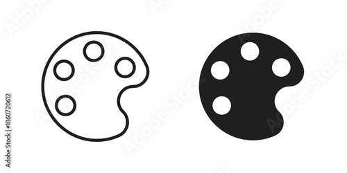 Palette icons simple design. Vector illustration for web ui