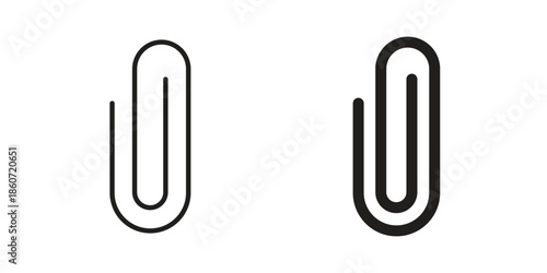 Paperclip icons simple design. Vector illustration for web ui