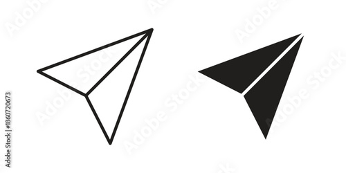 Paper plane icons simple design. Vector illustration for web ui