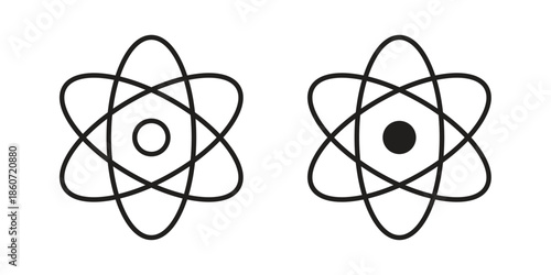 Physics icons simple design. Vector illustration for web ui