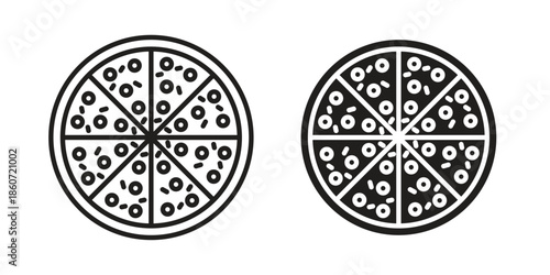 Pizza icons simple design. Vector illustration for web ui