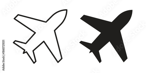 Plane icons simple design. Vector illustration for web ui