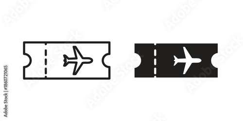 Plane Ticket icons simple design. Vector illustration for web ui