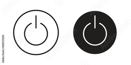 Power button icons simple design. Vector illustration for web ui