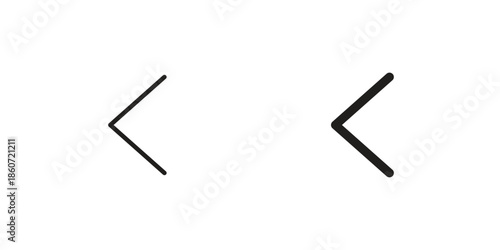 Previous arrow icons simple design. Vector illustration for web ui