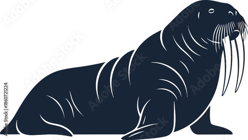 Black cat body cartoon vector illustration