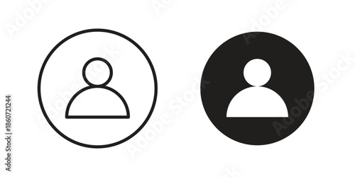 Profile icons simple design. Vector illustration for web ui