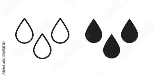Raindrops icons simple design. Vector illustration for web ui