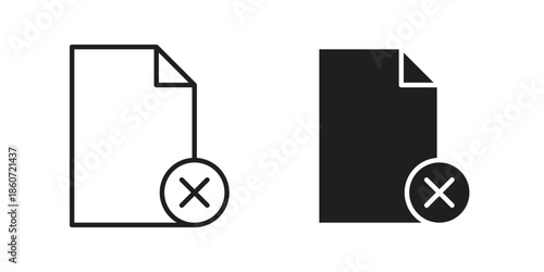 Remove document icons simple design. Vector illustration for web ui