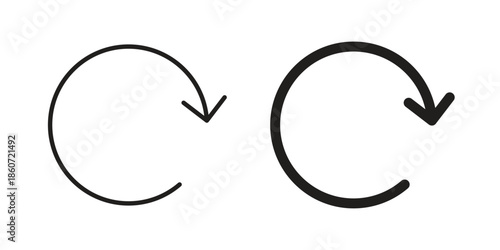 Reset icons simple design. Vector illustration for web ui