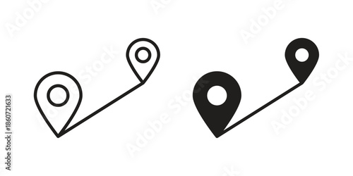 Route icons simple design. Vector illustration for web ui