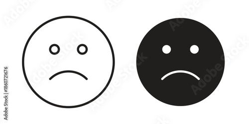 Sad icons simple design. Vector illustration for web ui