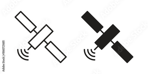 Satellite icons simple design. Vector illustration for web ui