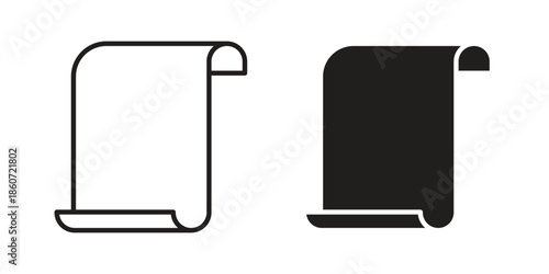 Scroll icons simple design. Vector illustration for web ui
