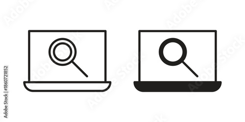 Search online icons simple design. Vector illustration for web ui