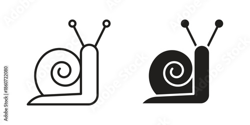 Snail icons simple design. Vector illustration for web ui