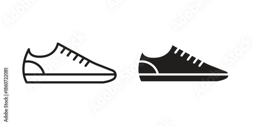 Sneaker icons simple design. Vector illustration for web ui