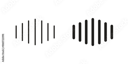 Sound wave icons simple design. Vector illustration for web ui