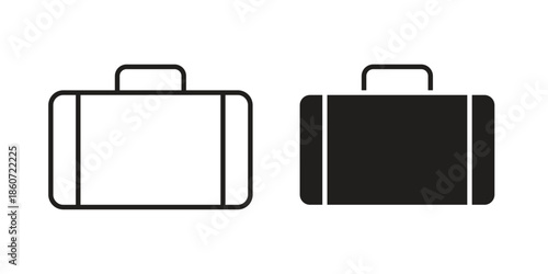 Suitcase icons simple design. Vector illustration for web ui
